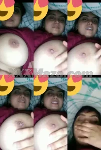 Very Cute Girl Showing her Big Round Boobs on Video Call