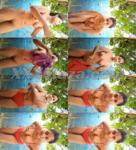 Bangladeshi Dehati Girl Bathing and Wearing Clothes