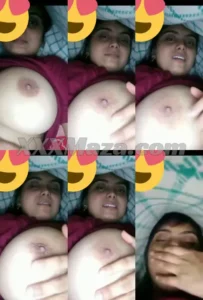 Very Cute Girl Showing her Big Round Boobs on Video Call