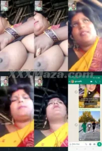 Busty Dehati Boudi Showing her Big Boob on Whatsapp