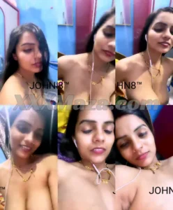 Nikita Bhabhi Showing her Boobs with Fans