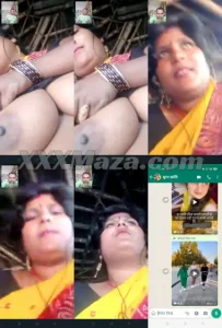 Busty Dehati Boudi Showing her Big Boob on Whatsapp