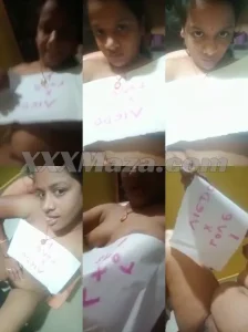 South Indian Bhabhi Showing her Boobs and Pussy
