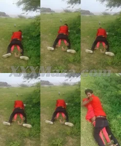 Indian Girlfriend Boyfriend XXX Caught Inside Jungle