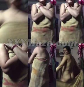 Desi Towel Wearied Bhabhi Nude Showing to Ex Lover