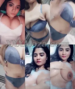 Beautiful Indian Girl Showing her Juicy Boobs with Hot Expressions