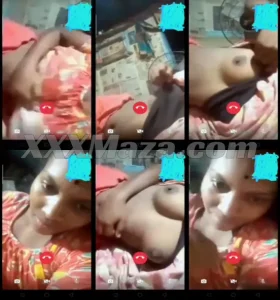 Dehati Girl Boobs Showing on Whatsapp